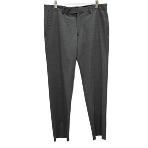 JOHN Varvatos Charcoal Grey Flat Front Dress Pants SZ 34